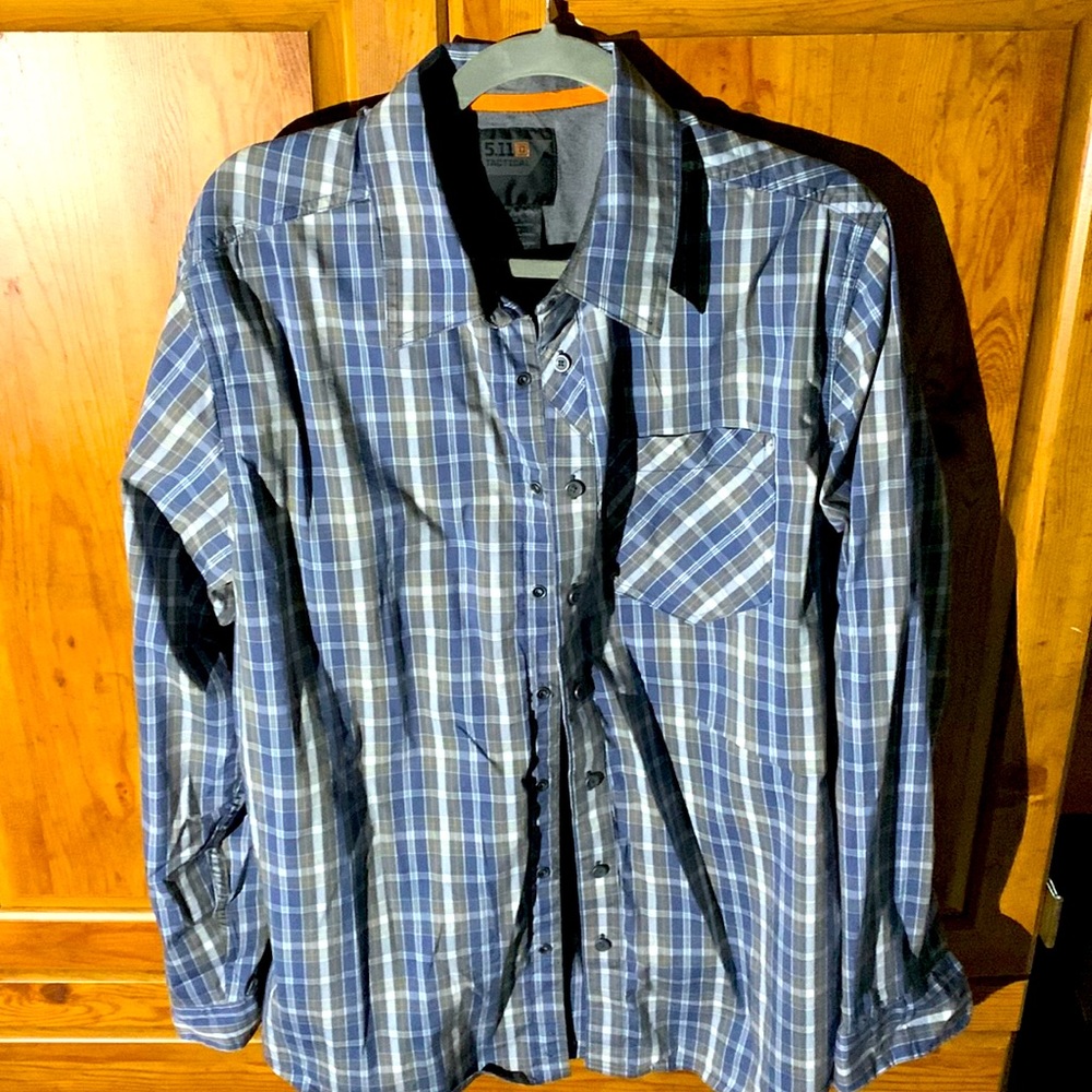 5.11 Tactical — Mens Large — Blue/White/Beige